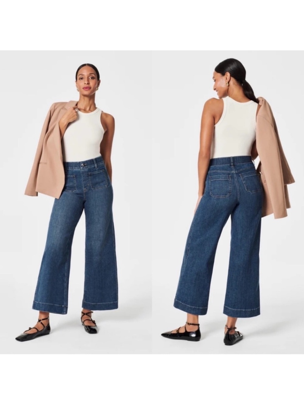 SPANX SPANXshape EveryWear Cropped Wide Leg Jeans - Picture 6 of 16